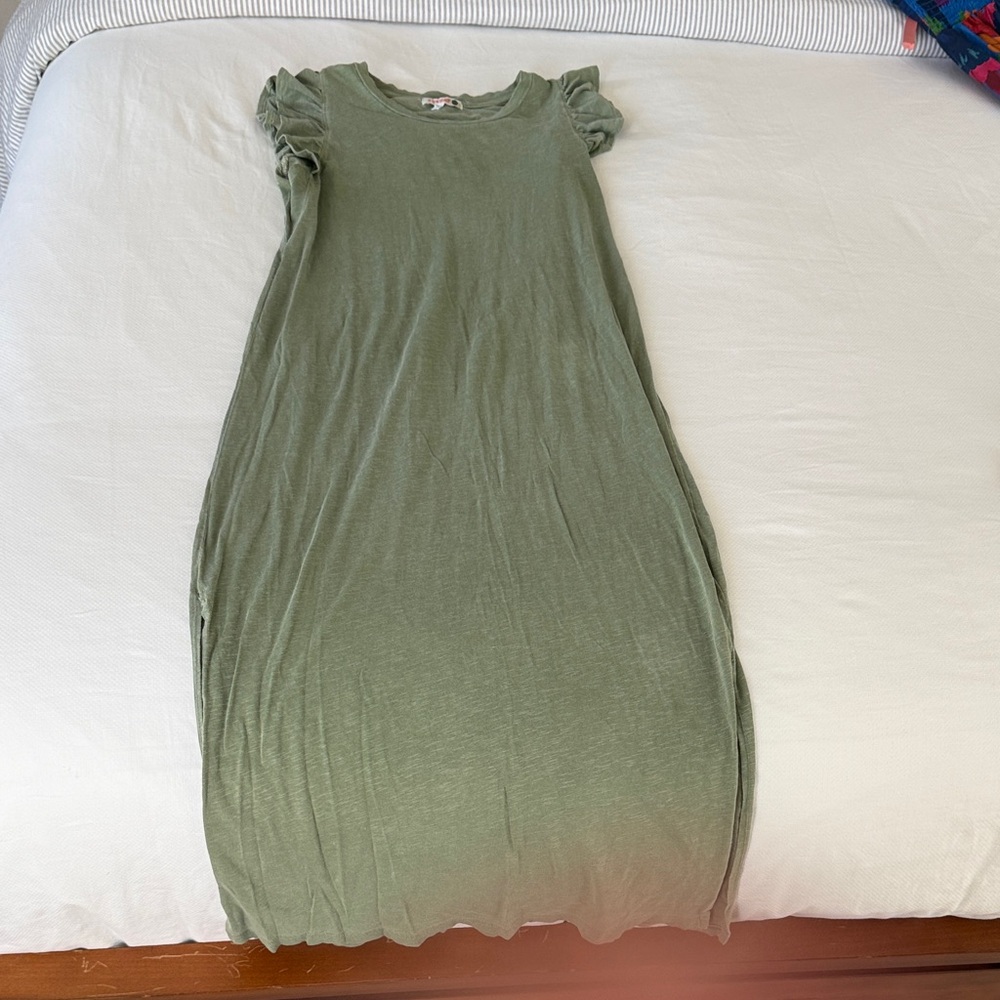 Sundry Olive Green Midi Dress